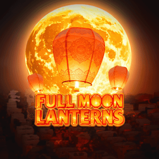 Captura de pantalla del juego Full Moon Lanterns de MrSlotty en la plataforma JugaBet, mostrando símbolos y características de bonos.